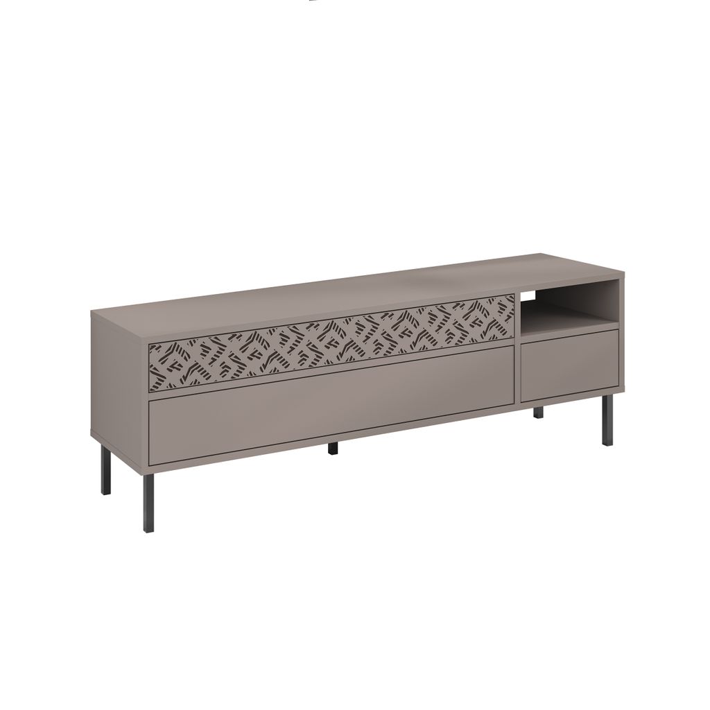 TV álvány szürkésbarna, 145 cm – ARABESQUE - Butopêa